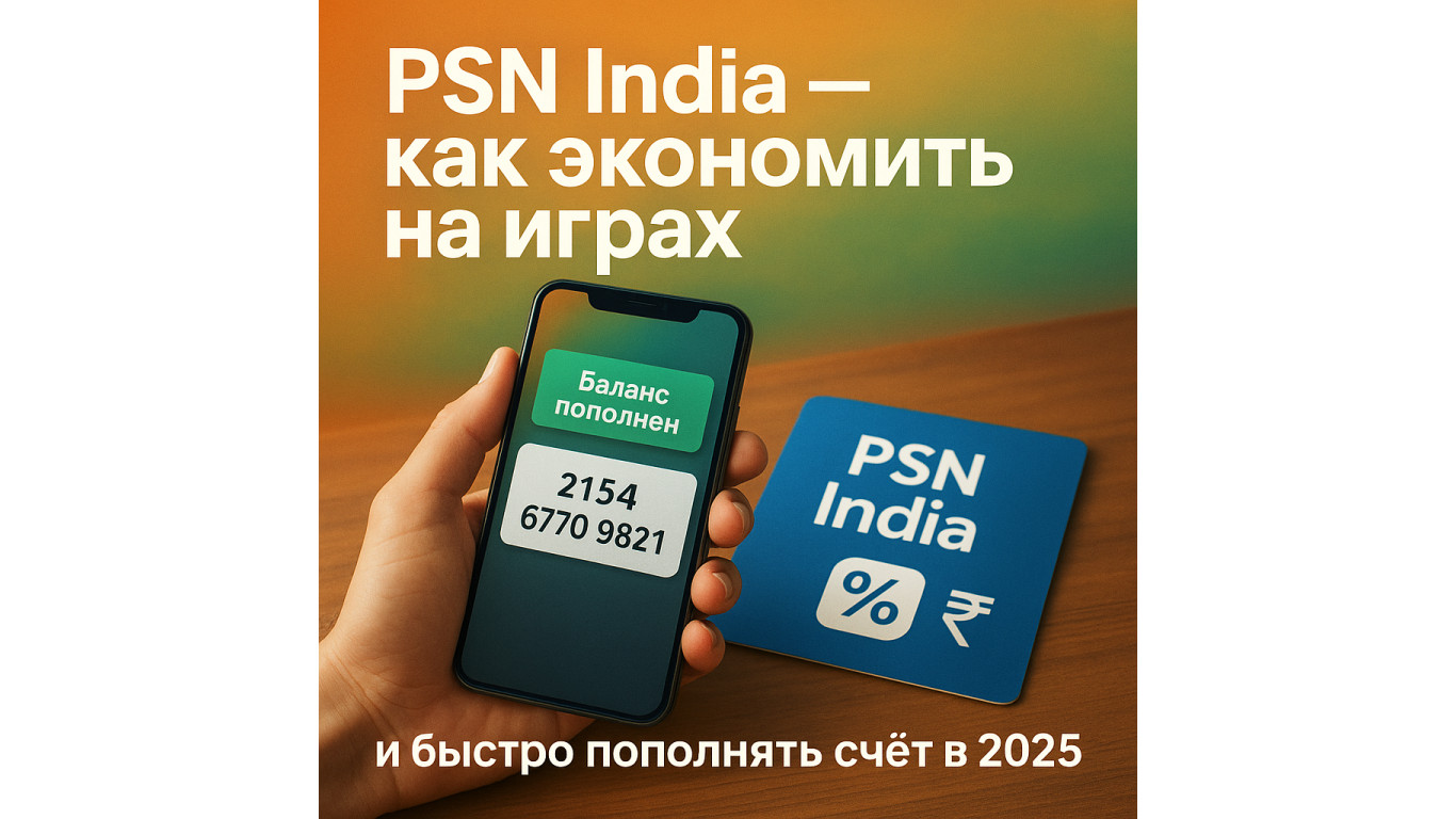 PSN India — как экономить на играх и быстро пополнять счёт в 2026