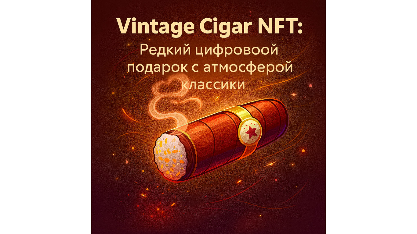 Vintage Cigar NFT: цифровой артефакт для ценителей стиля