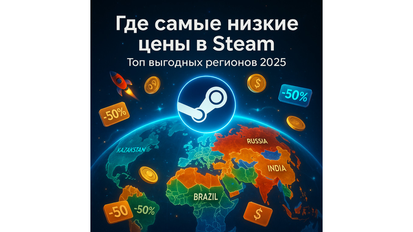 Где самые низкие цены в Steam — топ выгодных регионов 2025
