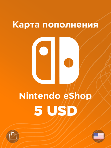 Карта пополнения Nintendo eShop на 5 долларов для аккаунта США